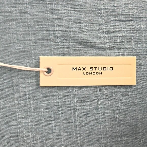 Max Studio London Flutter Texture Knit T-Shirt Size L in Laguna NWT - Picture 7 of 7